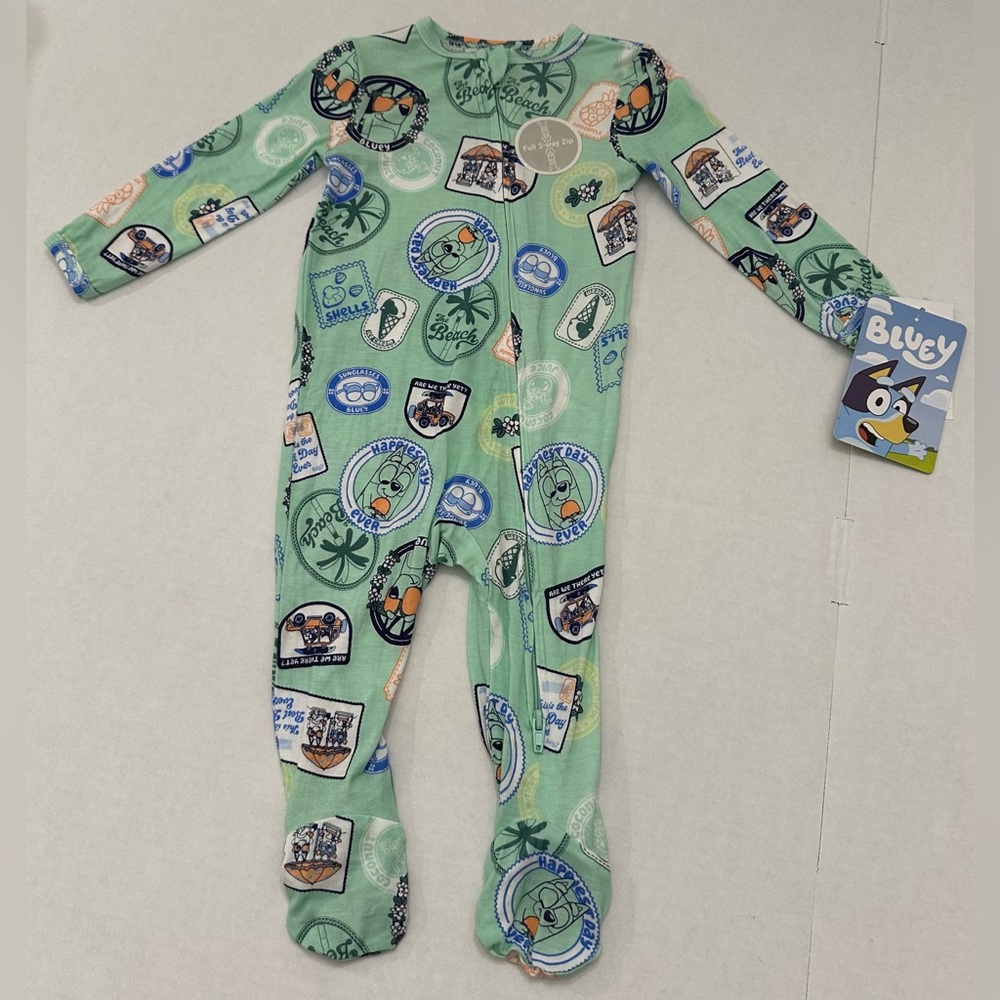 Bluey Baby Boy Cozy and Comfortable Viscose 2-Way Zip Footed 1 pc Sleep N Play